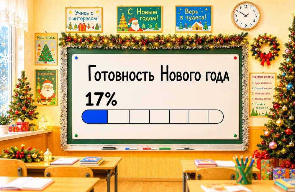 Шкала готовности Нового года для школьного праздника